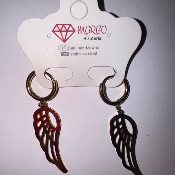 Margo women earrings -stainless steel -WINGS - Picture 3 of 3